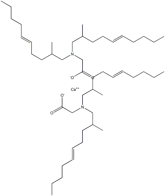 Bis[N,N-bis(2-methyl-5-decenyl)aminoacetic acid]calcium salt Struktur