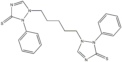 1,1'-(1,5-Pentanediyl)bis[2-(phenyl)-1H-1,2,4-triazole-3(2H)-thione] Struktur