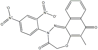 6-Methyl-2,4-dihydro-2-(2,4-dinitrophenyl)naphth[2,1-b][1,4,5]oxadiazepine-3,7-dione Struktur