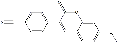 3-(4-Cyanophenyl)-7-ethoxy-2H-1-benzopyran-2-one Struktur