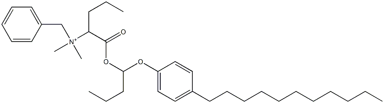 N,N-Dimethyl-N-benzyl-N-[1-[[1-(4-undecylphenyloxy)butyl]oxycarbonyl]butyl]aminium Struktur