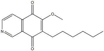 6-Methoxy-7-hexylisoquinoline-5,8-dione Struktur