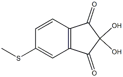 2,2-Dihydroxy-5-methylthioindane-1,3-dione Struktur