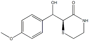 Dihydro-2-[(S)-hydroxy(4-methoxyphenyl)methyl]-2H-1,4-thiazin-3(4H)-one Struktur