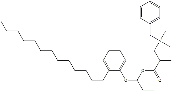 N,N-Dimethyl-N-benzyl-N-[2-[[1-(2-tridecylphenyloxy)propyl]oxycarbonyl]propyl]aminium Struktur