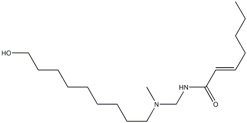 N-[[N-(9-Hydroxynonyl)-N-methylamino]methyl]-2-heptenamide Struktur