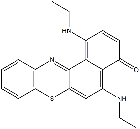 1,5-Bis(ethylamino)-4H-benzo[a]phenothiazin-4-one Struktur