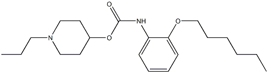 [2-(Hexyloxy)phenyl]carbamic acid 1-propyl-4-piperidyl ester Struktur