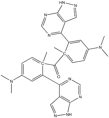 1-Methyl-1H-pyrazolo[3,4-d]pyrimidin-4-yl(4-(dimethylamino)phenyl) ketone Struktur