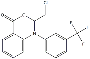 1-[3-(Trifluoromethyl)phenyl]-1,2-dihydro-2-chloromethyl-4H-3,1-benzoxazin-4-one Struktur