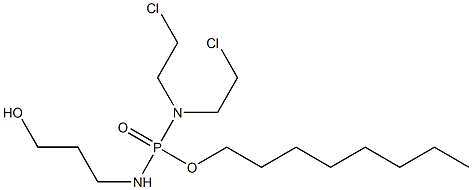 N,N-Bis(2-chloroethyl)-N'-(3-hydroxypropyl)diamidophosphoric acid octyl ester Struktur