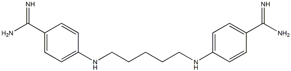 4,4'-[1,5-Pentanediylbis(imino)]bis[benzamidine] Struktur