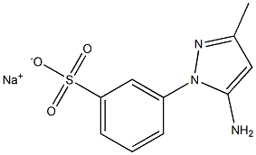 3-(5-Amino-3-methyl-1H-pyrazol-1-yl)benzenesulfonic acid sodium salt Struktur