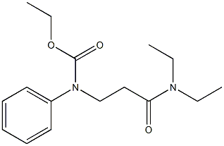 N-[2-(Diethylcarbamoyl)ethyl]carbanilic acid ethyl ester Struktur