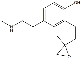 2-[(Z)-2-(2-Methyloxiran-2-yl)ethenyl]-4-[2-(methylamino)ethyl]phenol Struktur