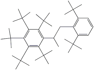 2-(Penta-tert-butylphenyl)-1-(2,6-di-tert-butylphenyl)propane Struktur