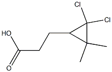 3,3-Dimethyl-2,2-dichlorocyclopropanepropionic acid Struktur