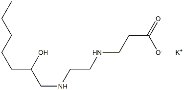 3-[N-[2-[N-(2-Hydroxyheptyl)amino]ethyl]amino]propionic acid potassium salt Struktur