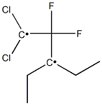 1,1-Dichloro-2,2-difluoro-3,3-diethylpropane-1,3-diylradical Struktur