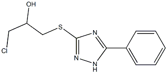 1-Chloro-3-[(5-phenyl-1H-1,2,4-triazol)-3-ylthio]-2-propanol Struktur