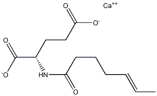 N-(5-Heptenoyl)glutamic acid calcium salt Struktur