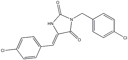 5-(4-Chlorobenzylidene)-3-(4-chlorobenzyl)imidazolidine-2,4-dione Struktur