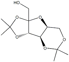 2-O,3-O:4-O,6-O-Diisopropylidene-L-sorbofuranose Struktur