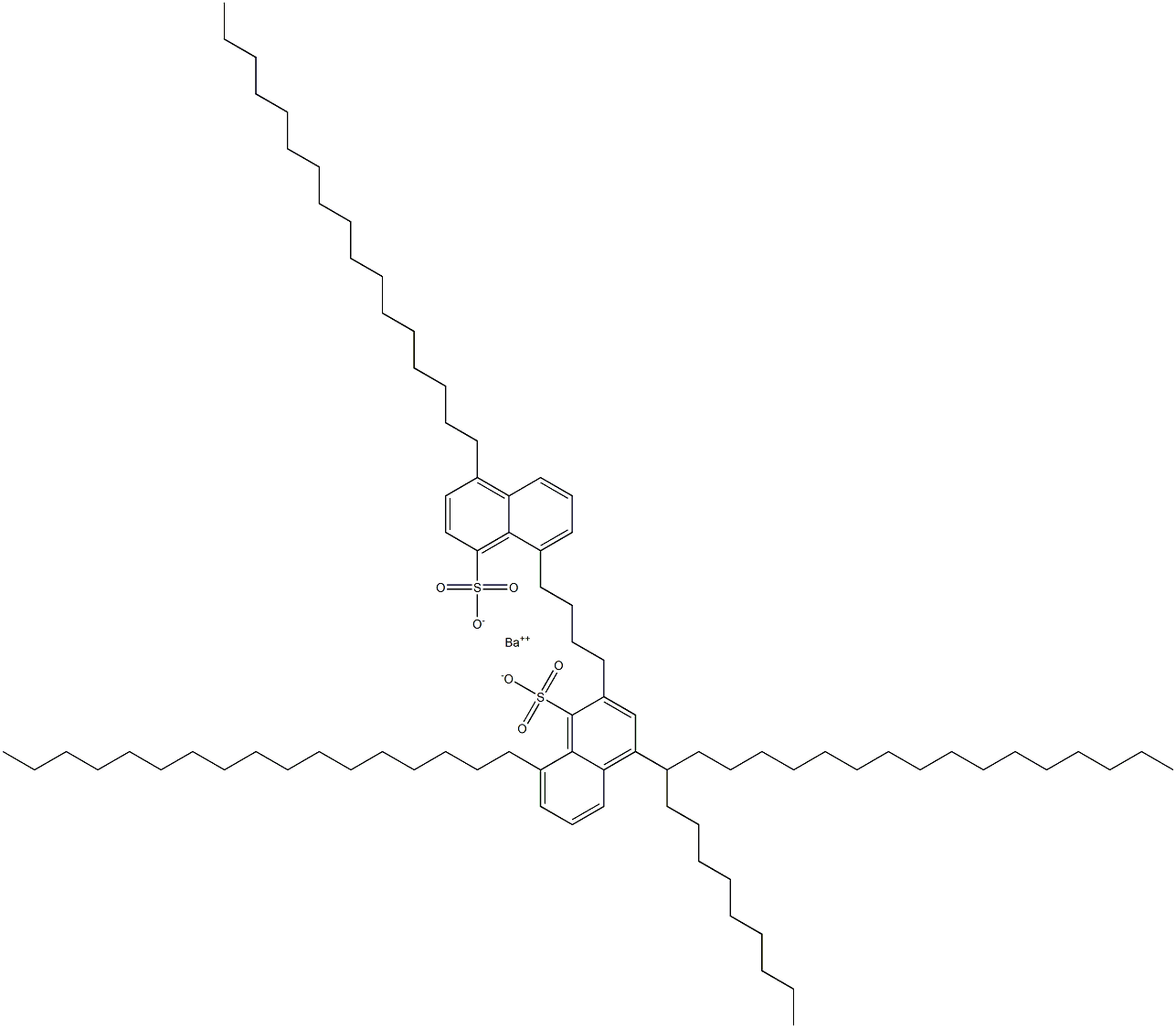 Bis(4,8-diheptadecyl-1-naphthalenesulfonic acid)barium salt Struktur