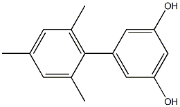 5-(2,4,6-Trimethylphenyl)benzene-1,3-diol Struktur