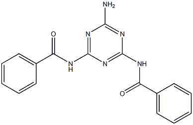 N,N'-(6-Amino-1,3,5-triazine-2,4-diyl)bis(benzamide) Struktur