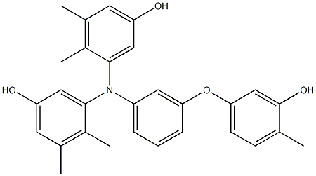 N,N-Bis(5-hydroxy-2,3-dimethylphenyl)-3-(3-hydroxy-4-methylphenoxy)benzenamine Struktur