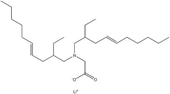 N,N-Bis(2-ethyl-4-decenyl)aminoacetic acid lithium salt Struktur