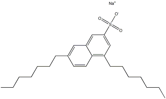 4,7-Diheptyl-2-naphthalenesulfonic acid sodium salt Struktur