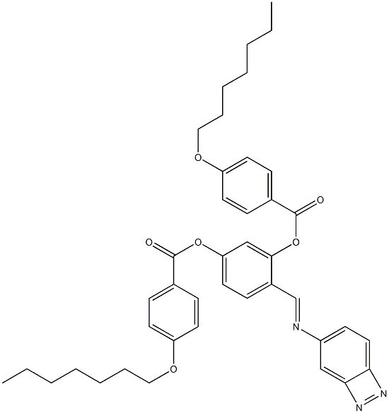 Bis[4-(heptyloxy)benzoic acid]4-[(azobenzen-4-yl)iminomethyl]-1,3-phenylene ester Struktur