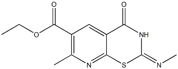 3,4-Dihydro-7-methyl-2-(methylimino)-4-oxo-2H-pyrido[3,2-e][1,3]thiazine-6-carboxylic acid ethyl ester Struktur