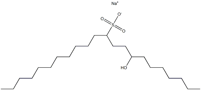 8-Hydroxydocosane-11-sulfonic acid sodium salt Struktur