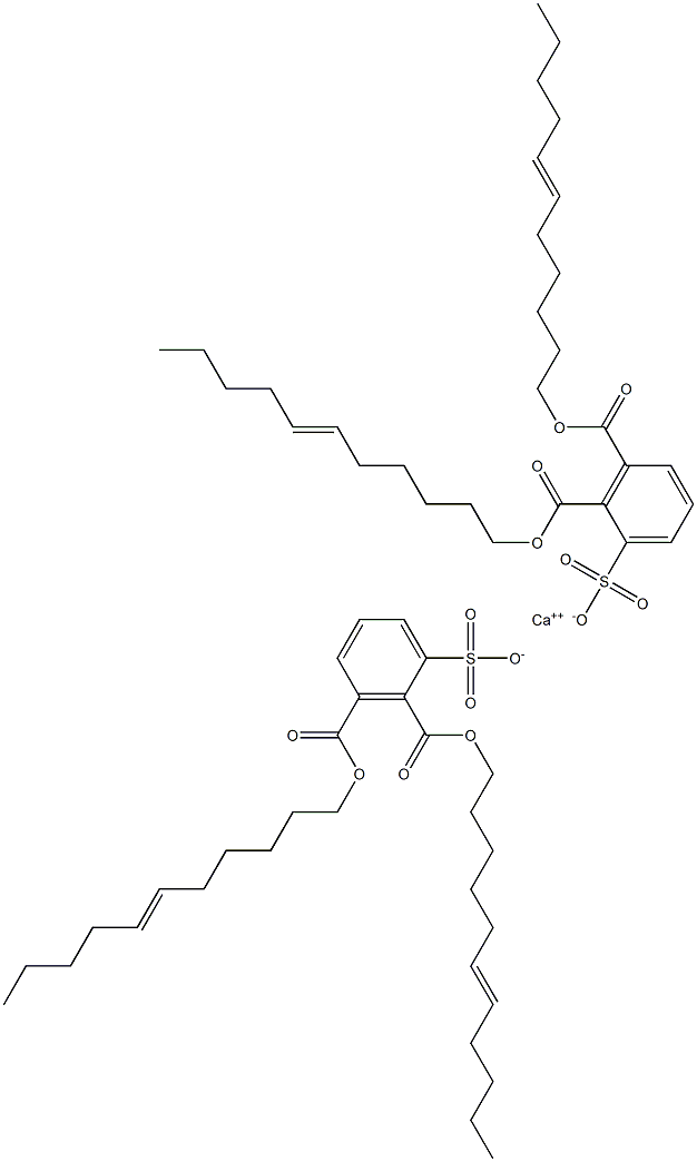 Bis[2,3-di(6-undecenyloxycarbonyl)benzenesulfonic acid]calcium salt Struktur