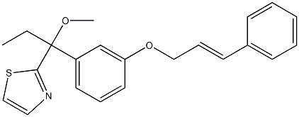 2-[1-Methoxy-1-[3-(3-phenyl-2-propenyloxy)phenyl]propyl]thiazole Struktur