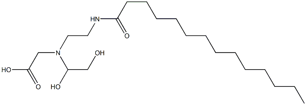 N-(1,2-Dihydroxyethyl)-N-[2-(tetradecanoylamino)ethyl]aminoacetic acid Struktur