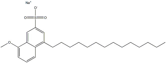 8-Methoxy-4-tetradecyl-2-naphthalenesulfonic acid sodium salt Struktur