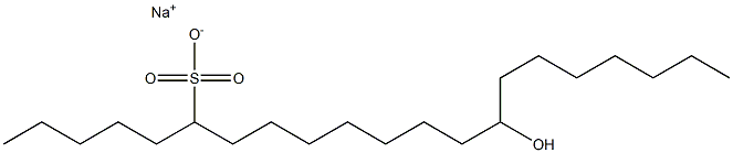 14-Hydroxyhenicosane-6-sulfonic acid sodium salt Struktur