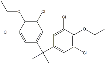 2,2-Bis(3,5-dichloro-4-ethoxyphenyl)propane Struktur