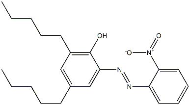 2-(2-Nitrophenylazo)-4,6-dipentylphenol Struktur