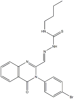 3-(4-Bromophenyl)-2-[[[butylamino]thiocarbonylamino]iminomethyl]quinazolin-4(3H)-one Struktur