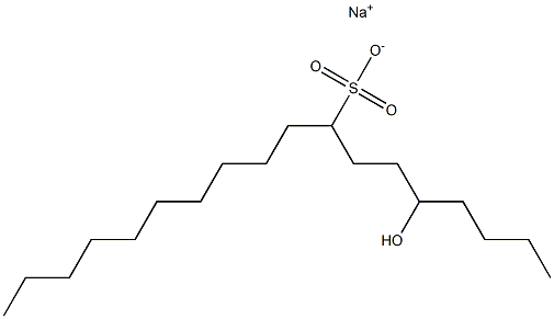 5-Hydroxyoctadecane-8-sulfonic acid sodium salt Struktur