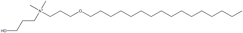 N-(3-Hydroxypropyl)-N,N-dimethyl-3-hexadecyloxypropan-1-aminium Struktur