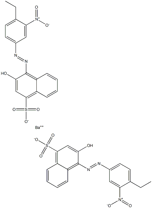 Bis[1-[(4-ethyl-3-nitrophenyl)azo]-2-hydroxy-4-naphthalenesulfonic acid]barium salt Struktur