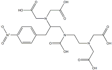 2-(4-Nitrobenzyl)-4-carboxy-1,4,7-triazaheptane-1,1,7,7-tetraacetic acid Struktur