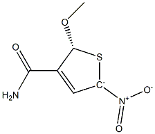 (5R)-4-Carbamoyl-2-nitro-5-methoxy-2,5-dihydrothiophen-2-ide Struktur