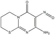 8-Amino-7-nitroso-3,4-dihydro-2H,6H-pyrimido[2,1-b][1,3]thiazin-6-one Struktur